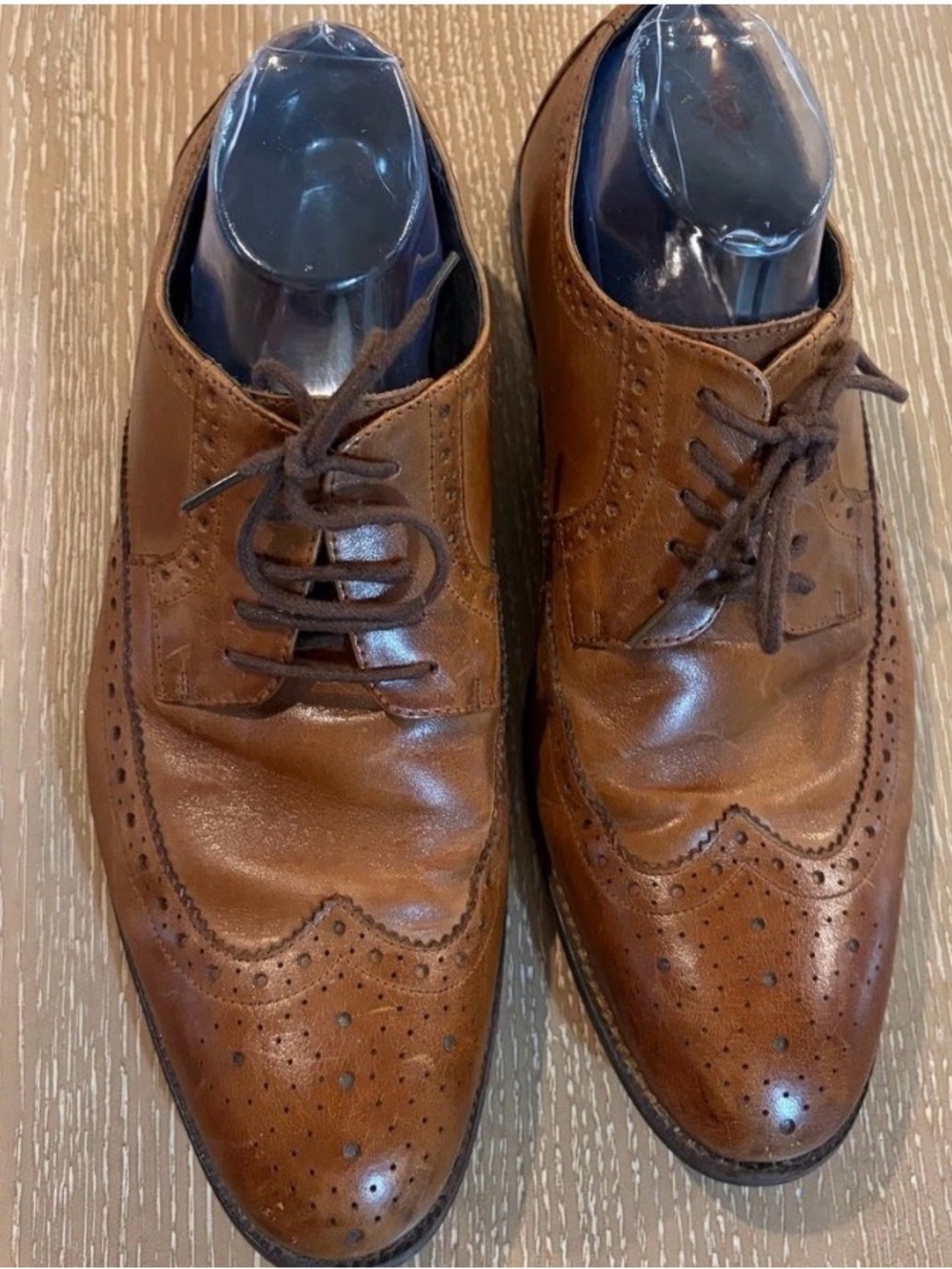 Stacy Adams Brown Leather Wingtip Oxfords
